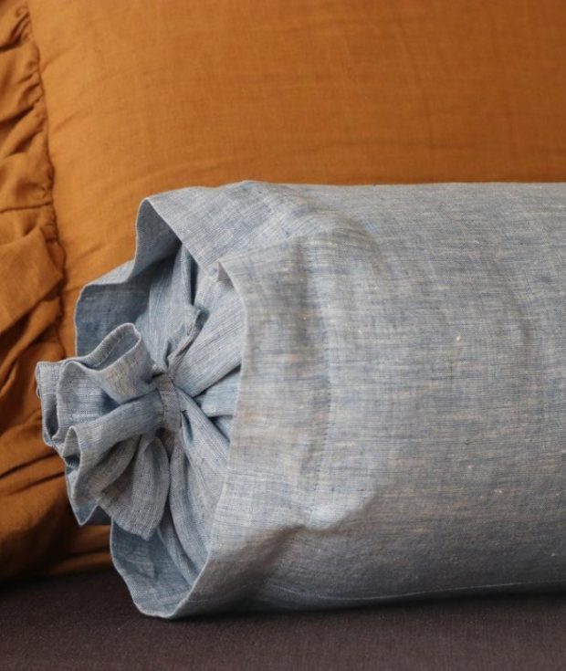 Linen Bolster Pillow Cover
