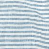 Blue striped linen fabric swatch – 100% linen colour sample