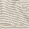 Natural flax striped linen fabric swatch – 100% linen colour sample