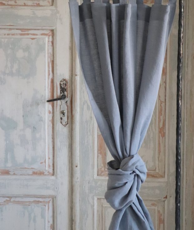 Semi-Sheer Washed Linen Curtain