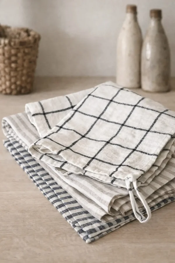 Linen Tea Towel. Various Colors