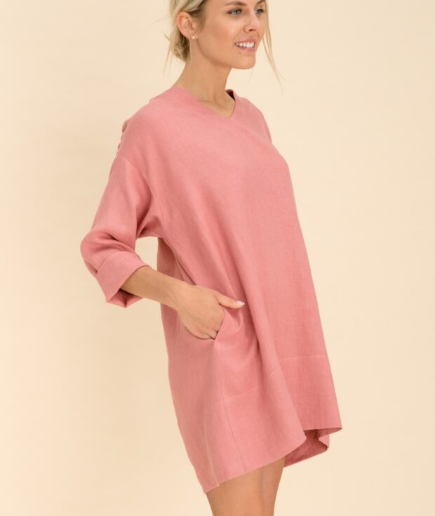 Maternity linen dress
