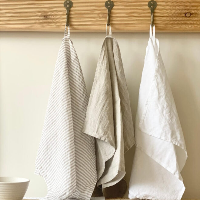 sitas 100% pure linen kitchen towel