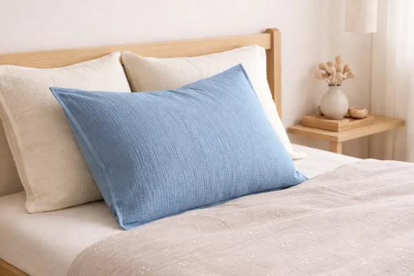 Muslin Baby Pillowcase – Baby Blue
