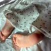 Close-up of floral cotton muslin fabric texture – OEKO-TEX certified, soft 130g muslin weave, safe for newborn skin