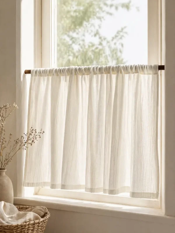 Muslin Café Curtain – Many Colors