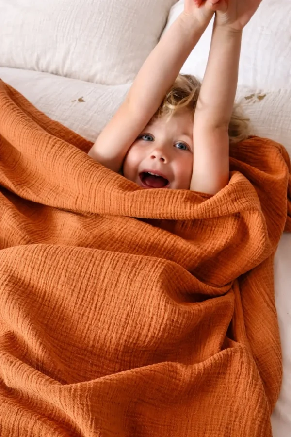 Muslin Swaddle Blanket – Terracotta