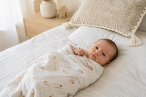 illustrating how to choose the best muslin swaddle blanket for newborns.